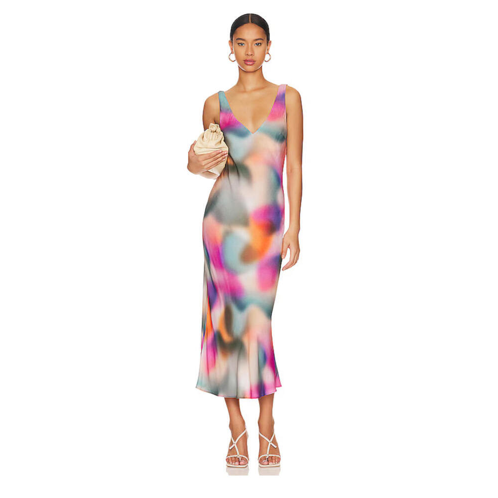 LNA Multicolor Mirage V-neck Maxi Dress - Picture 7 of 8